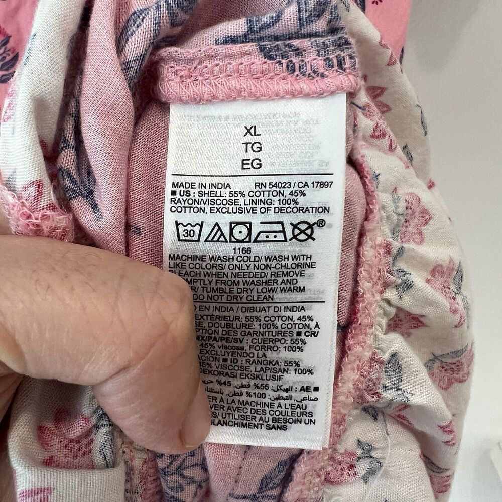 Old Navy Puff-Sleeve Printed Mini Swing Dress size XL Boho Resortwear Summer - Picture 7 of 11